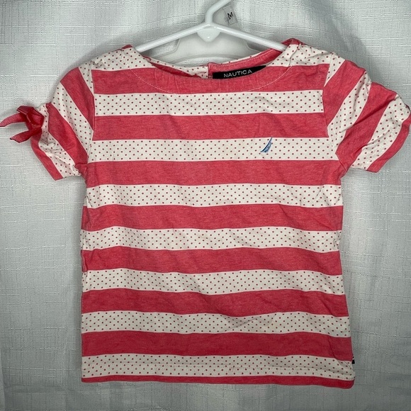3T Nautica pink striped top with polka dots Size 3T, #27 - Picture 1 of 12